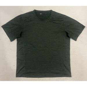 REI Co Op Shirt Mens Medium Green Pullover Short Sleeve Lightweight Performance